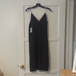 Alexander Wang Black Midi Dress With Spaghetti Straps